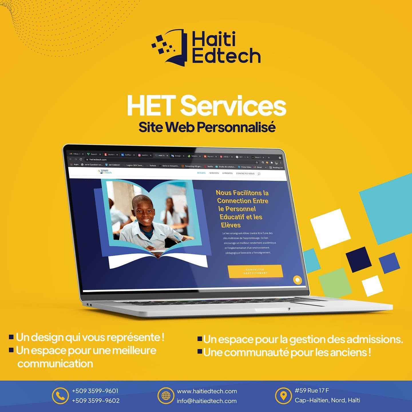 Sites web automatisés pour écoles