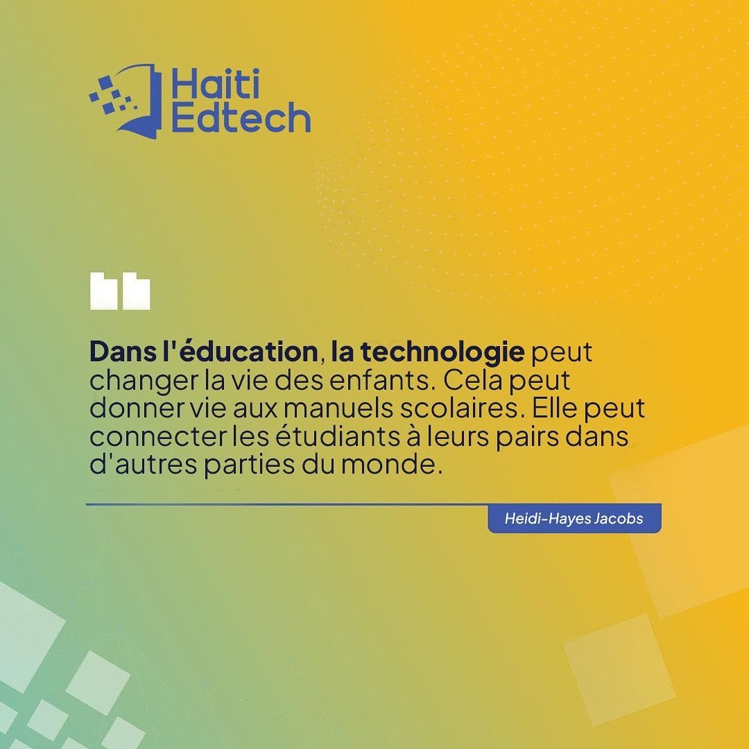 Citation de Heidi Hayes Jacobs sur la technologie en éducation
